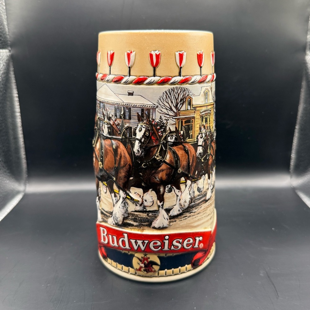 Vintage Budweiser Holiday Steins Collectible Holiday Stein Series (Year 1986)
